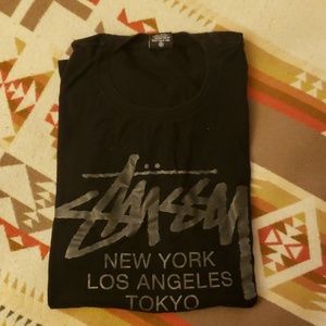 Stussy graphic tee shirt mens large